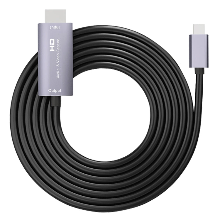 Z36A HDMI Male to USB-C / Type-C Male HD Video Capture Card, Cable Length: 2m, HDIMI to Type-C
