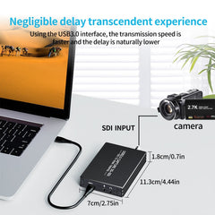 NK-M006 1080P Full HD HDMI to SDI + USB 3.0 Output Converter, SDI + USB 3.0
