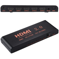 CY-042 1X4 HDMI 2.0 4K/60Hz Splitter, EU Plug, 1X4