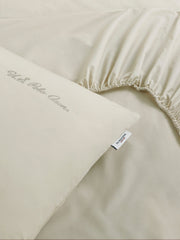 Pure Cotton Sheet & Pillowcase Set in Oatmeal