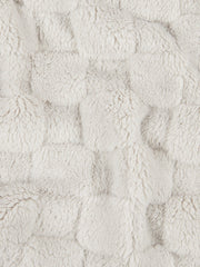 Plush Jacquard Throw & Cushion Set in Vapor Blue