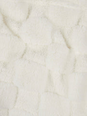 Premium Plush Jacquard Throw in Bright White