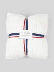 Premium Terrazzo Jacquard 2-Cushion Set in Bright White