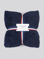 Premium Terrazzo Jacquard 2-Cushion Set in Navy Iris