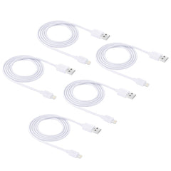 5 PCS HAWEEL 1m High Speed 8 pin to USB Sync and Charging Cable Kit for iPhone, iPad