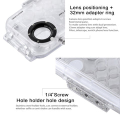 For iPhone X / XS HAWEEL 40m/130ft Diving Case, Photo Video Taking Underwater Housing Cover, For iPhone X
