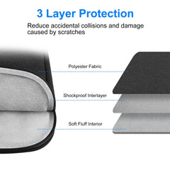 HAWEEL Laptop Sleeve Case Zipper Briefcase Bag with Handle for 14-15 inch Laptop, For 14-15 inch Laptop (with Handle)