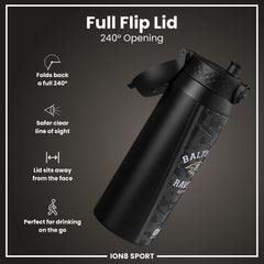 NFL x ION8 Insulated Steel Water Bottle, NFL Ravens, 750ml (24oz)