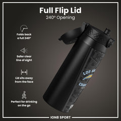 NFL x ION8 Insulated Steel Water Bottle, NFL Chargers, 750ml (24oz)