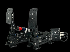 Trak Racer UK VNM Lite Pedals Set, professional load cell sim racing pedals with metal footplate and adjustable tension.