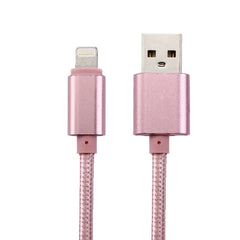 1m Woven Style Metal Head 84 Cores 8 Pin to USB 2.0 Data / Charger Cable