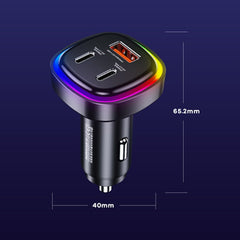 REMAX RCC330 Earl Series 3 in 1 Car 66W PD Fast Charger with Indicator Light, RCC330