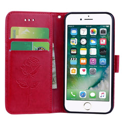 Fro  iPhone 8 & 7  Roses Pressed Flowers Pattern Flip Leather Case with Holder & Card Slots & Wallet, Fro 8 & 7