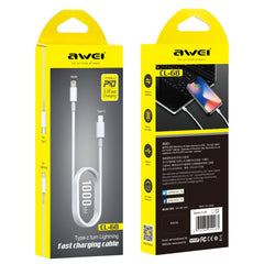 AWEI CL-68 3A Type-C / USB-C to 8 Pin PD Fast Charging Data Cable, Length: 1m