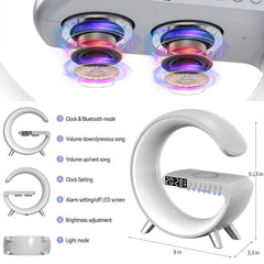 N69 Smart Bluetooth Speaker Support Wireless Charger & Alarm Clock & Ambient Light, US Plug, US Plug, N69 US Plug