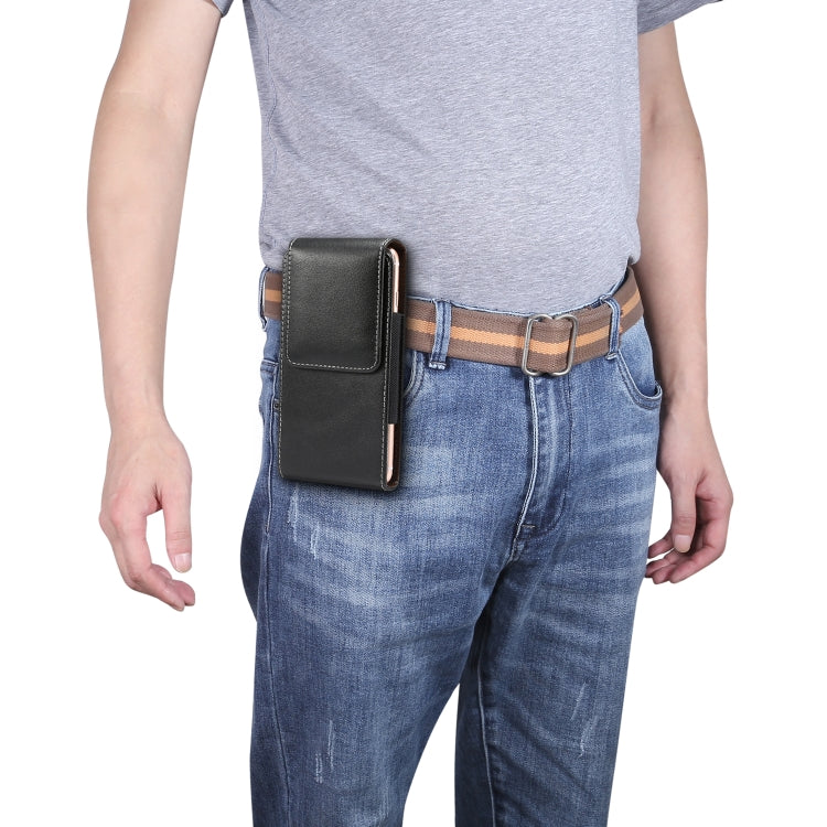 6.0 inch Universal Vertical Lambskin Texture Waist Bag  for iPhone XS Max, Galaxy S10+, Huawei P30 Pro, For 6.0 inch