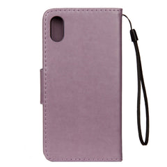For iPhone XR Embossed Butterfly Pattern Horizontal Flip Leather Case with Card Slot & Holder & Wallet & Lanyard, For XR