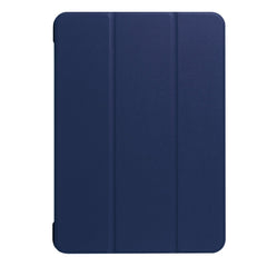 For iPad Pro 10.5 inch PU Litchi Texture 3-folding Smart Case Clear Back Cover with Holder
