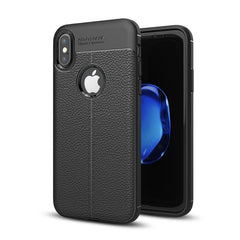 For iPhone X / XS Litchi Texture TPU Protective Back Cover Case, For X