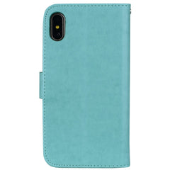 For iPhone XS Max Rose Embossed Horizontal Flip PU Leather Case with Holder & Card Slots & Wallet, For XS Max