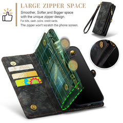 For iPhone XR CaseMe Detachable Multifunctional Horizontal Flip Leather Case with Card Slot & Holder & Zipper Wallet & Photo Frame, For iPhone XR, For iPhone  XR