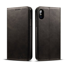 For iPhone X / XS Suteni Calf Texture Horizontal Flip Leather Case with Holder & Card Slots & Wallet, iPhone X / XS