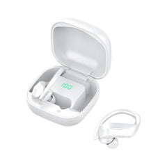 258 Wireless Ear-mounted Bluetooth Earphone with Charging Box & Digital Display, Support Touch & HD Call & Voice Assistant & NFC, MD03 Black, 258 White