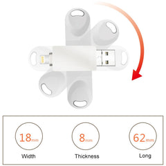 S29 3 in 1 256GB Micro USB + USB + 8 Pin Interface Metal Twister Flash Disk, 256G