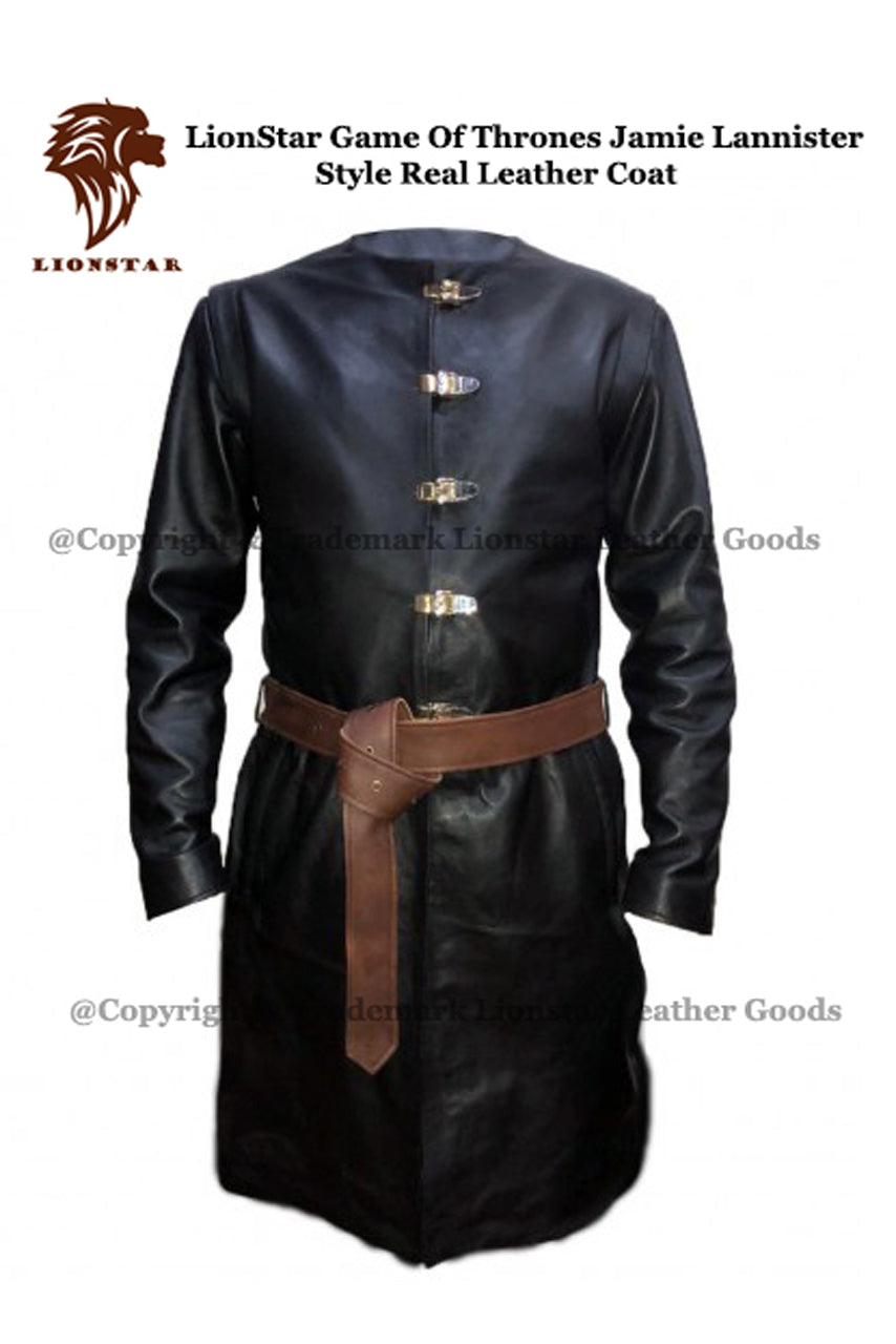 Men's Jaime Lannister Game of Thrones Leather Trench | Premium Cowhide | Full Length