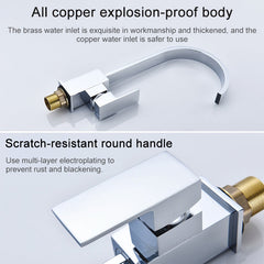 Rotatable Faucet Sinks Cold And Hot Water Tap, CN Plug, Rotatable Faucet