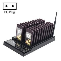 QC100 999 Channel Restaurant Wireless Paging Queuing Calling System with 20 Call Coaster Pagers, EU Plug