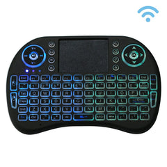 2.4GHz Mini i8 Wireless QWERTY Keyboard with Colorful Backlight & Touchpad & Multimedia Control for PC, Android TV BOX, X-BOX Player, Smartphones, Change Colorful Backlight