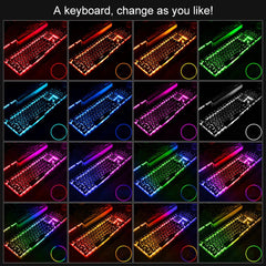 YINDIAO K002 USB Wired Mechanical Feel Sound Control RGB Backlight Keyboard + Optical Silent Mouse + Headset Set, Sound Control Backlight / Silent / Black
