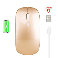 HXSJ M80 2.4GHz Wireless 1600DPI Three-speed Adjustable Optical Mute Mouse, Gold, Rose Gold, Silver, White, Black, Grey