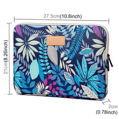 Lisen 9.8 inch Sleeve Case Colorful Leaves Zipper Briefcase Carrying Bag, 9.8 inch