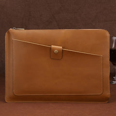 Universal Genuine Leather Business Zipper Laptop Tablet Bag For 12 inch and Below, 12 inch