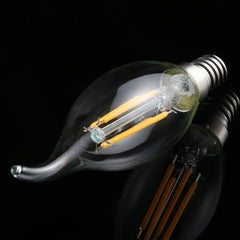 C35 E14 4W 4 LEDs 300 LM 3000K Dimmable Retro LED Filament Light Bulb Energy Saving Light, AC 220V, Long Tail E14 4W 220V Warm White, Long Tail E14 4W 220V White Light