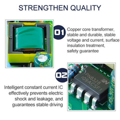 12-18W LED Driver Adapter Isolated Power Supply AC 85-265V to DC 36-65V, 12-18W