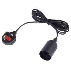 E27 Wire Cap Lamp Holder Chandelier Power Socket with 1.8m Extension Cable, Big UK Plug, Big UK Plug, 1.8m