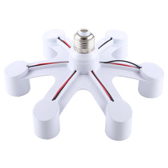 1 to 6 E27 Standard Lamp Holder Base Converter LED Light Bulbs Socket Adapter, 1 to 6