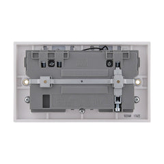 British General Square Edge 13A 2 Gang Switched Socket with Wi-Fi Extender + 1x USB-A 2.1A - White