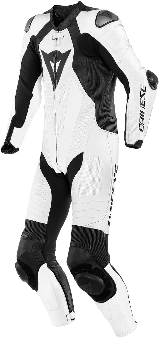 DAMOTOGEAR Laguna Seca 5 motorcycle  Leather Suit – Black/White