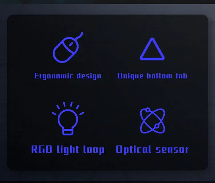 Latest high-quality ergonomic gaming mouse, suitable for desktop and laptop computers, 4-button USB RGB backlit mouse