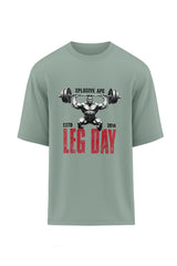 XAPE Leg Day Oversized Tee - Sage
