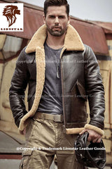 Men's Pilot Winter Leather Coat with Fur | Premium Cowhide | Aviation Style | Warm & Stylish