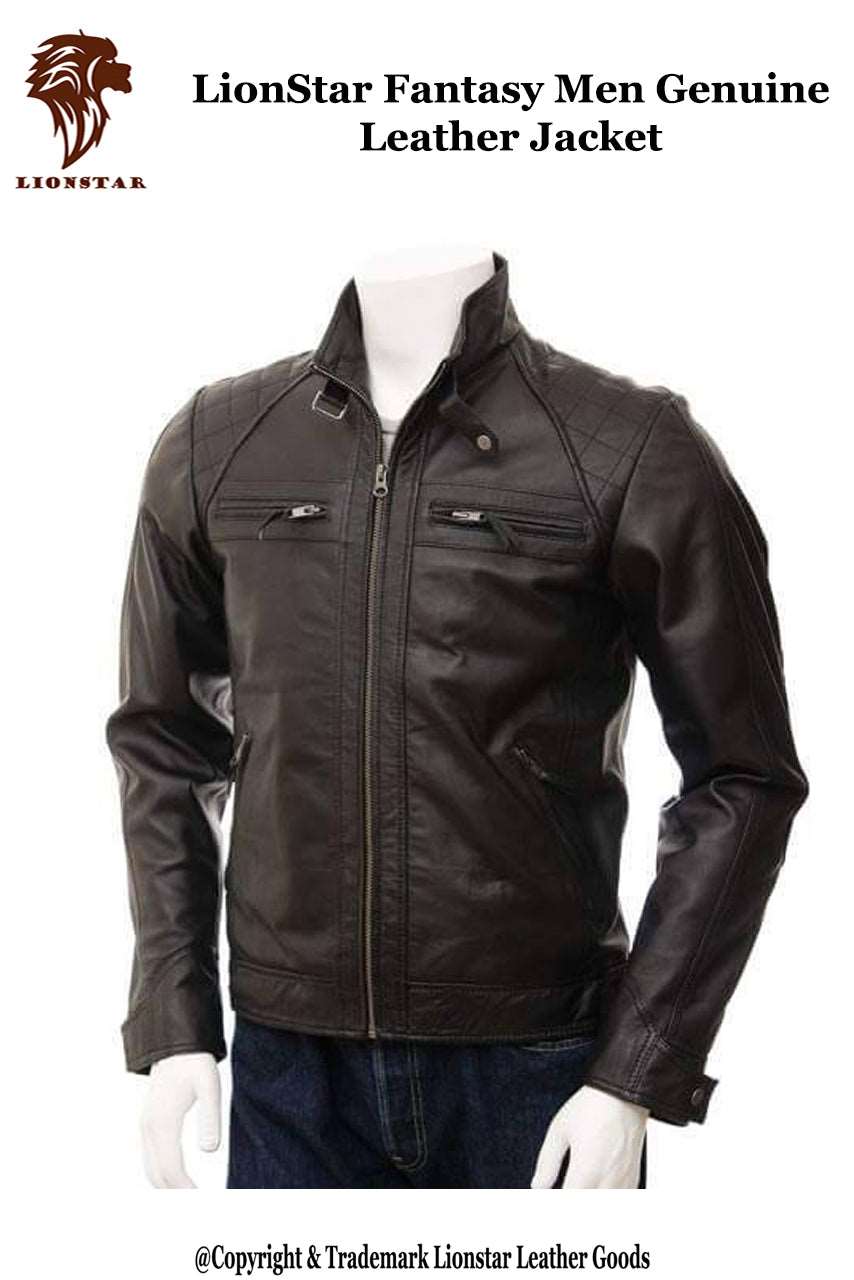 Men's Fantasy Leather Jacket | Premium Genuine Leather | Mythical Style | Custom Sizing