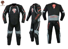 Leopard Pattern Motorcycle Racing Suit | Unisex Cowhide | CE-Approved Kids & Adults