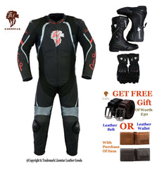 Leopard Pattern Motorcycle Racing Suit | Unisex Cowhide | CE-Approved Kids & Adults