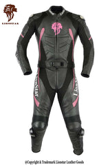 Red & Pink Cowhide Motorcycle Racing Suit | CE-Approved | Kids & Adults | Panther Series