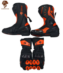 Racing Boots + Gloves Bundle | CE-Approved | Matching Colors | Hand & Foot Protection